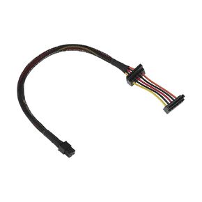HDD Two SATA 15 Pin to Mini 6 Pin Adapter Power Cord Replacement Compatible with Dell Inspiron 3653 3650 3660 3667 3668 3670 Series Components