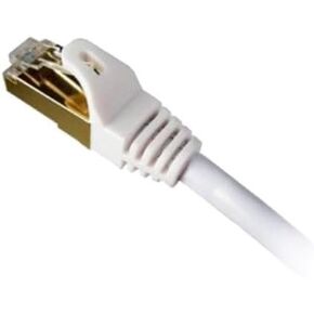Cat7 Shielded 10 Gigabit 600Mhz Patch Cables 100 Feet White