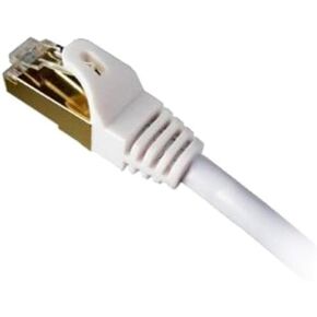 CAT-7 Shielded 10 Gigabit 650MHz Ethernet Cable, 50', White