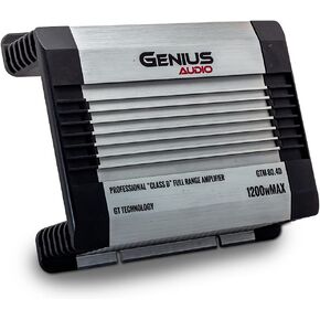 Genius Audio GTM-1500.1D Compact Full Range Powered Car Amplifier Monoblock 3000 Watts Max Class D 1 Ohm Stable with Power Protection System and Bass Boost for Speaker and Woofer Performance