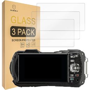 Mr.Shield Screen Protector compatible with Ricoh WG-90 / WG-80 / WG-70 [Tempered Glass] [3-PACK] [Japan Glass with 9H Hardness]