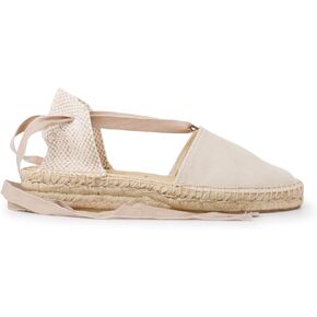 Tamarita Authentic Spanish Espadrille Wedge Sandals for Women - Sustainable, Eco Friendly, Vegan Shoes. Classic Style, Organic Cotton Canvas Upper, Comfy Insole, Jute Midsole, Rubber Sole. Made in Spain