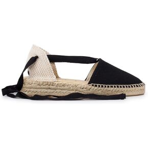 Tamarita Authentic Spanish Espadrille Wedge Sandals for Women - Sustainable, Eco Friendly, Vegan Shoes. Classic Style, Organic Cotton Canvas Upper, Comfy Insole, Jute Midsole, Rubber Sole. Made in Spain