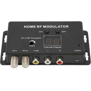 AV to RF Modulator, Home Modulator Support PAL/NTSC TV Link Modulator RF Converter For AV Source Set Top Boxes