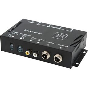 Car Backup Camera Video Splitter 4 Channel Car Parking Camera Video Screen Splitter Switch DC12V 24V for RV Truck Bus Trailer