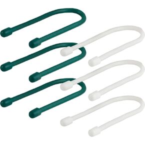Philips 6 Piece Flex Ties 7 Inch Zip Ties Cable Management Multi-Purpose Cord Organizer Reusable Cable Ties for Extension Cords Power Strips Outdoor Lighting Green and White SWV4408/27