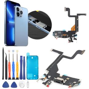 for iPhone 13 Pro Charging Port Flex Cable Replacement for iPhone 13 Pro Replacement Charging Port USB Charger 13 Pro Dock Connector Board with Tools