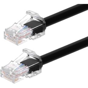Monoprice Cat6A Component Level Patch Cable - 25 Feet - Black | UTP, 24AWG, 500MHz, Pure Bare Copper, Snagless RJ45, Ethernet Cable - Micro SlimRun Series