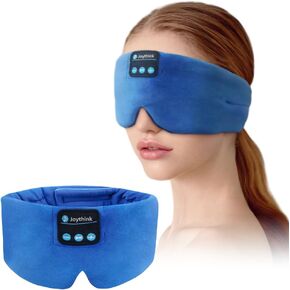 Sleep Headphones Bluetooth Headband Sleeping Eye Mask Soft Wireless Sleep Headphones for Women Men Speaker, Bluetooth Earbuds for Side Sleeper Travel Meditation Music Mask Cool Unique Gifts