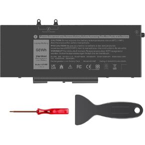 ASUNCELL 68Wh 4GVMP Battery for Dell Latitude 5400 E5400 5500 E5500 Series Precision 3540 3550 Series Ins 7590 7591 7791 2-in-1 Series RF7WM 0X77XY 0C5GV2 9JRYT MCV1G 1V1XF, 7.6V 4-Cell