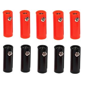 Banana Jack Connector 10PCS 4mm Banana Female Socket Speaker Cable Connector Adapter Black Red