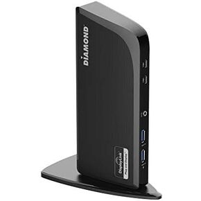 Diamond Multimedia Triple Display Docking Station with Charging Thunderbolt, HDMI, DVI, USB-C, USB-3.0 and Power Delivery