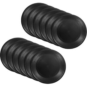 DMiotech 12 Pack 7 Inch Black Blank Vinyl Records for Home Room Wall Independent Decor CD Vinyl Decorative Records Coasters for Retro Music Studio Room