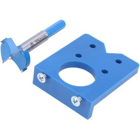 Hinge Hole Opening Kit Hole Drill Tool Set, Hinge Hole Drilling Jig and Bits Set Hinge Boring Jig Drill High, 35mm Wood Furniture Door Cabinets Hinge Installation Kit