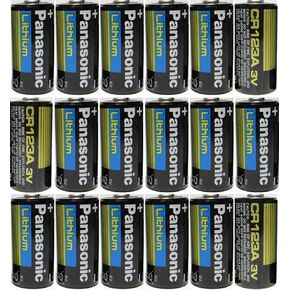 Panasonic Lithium CR123A 3V Photo Lithium Battery (Pack of 18)