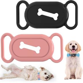 Palksky Dog Collar Holder Compatible for Samsung Galaxy Smart Tag 2 Case, 4pcs Waterproof Silicone Case for Pet Cat, Anti-Lost Scratch Resistant Protective Cover Accessory