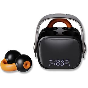 Wireless Ear Clip Headphones Bluetooth 5.3, Open Wireless Earbuds, Bone Conduction Headphones, Clip Headphones, Mini Earphones with LED Screen Headphones for Small Ears Earbuds for Running