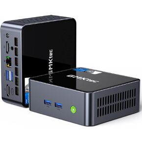 GMKtec Mini PC Preinstalled Windows 11 Pro Intel Core i7-1195G7 (Turbo 5.0 GHz) 512GB SSD 16GB DDR4, Desktop Mini Computers WiFi 6, USB3.2, BT 5.2, DP, HDMI, RJ45 2.5G M2 Pro Black