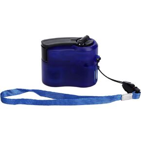 USB Hand Crank Phone Charger Portable Hand Power USB Charger for Outdoor Hiking Camping Emergency Charger(blue)