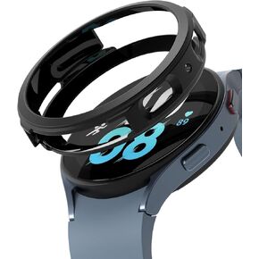 Ringke Air Sports [Tailored Cutouts] Compatible with Samsung Galaxy Watch 5 44mm Case, Soft Flexible Lightweight Slim TPU Cover for Minimalist, Button and Bezel Protector for Women, Men - Black