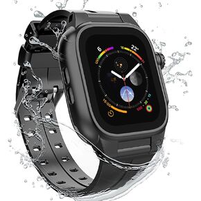 Apple Watch Series 7 45mm Band, Waterproof Case for Apple Watch with Build-in Screen Protector, Full-Body Protection Shockproof Dustproof iWatch Series 7 45mm Cover and Band for Men & Women