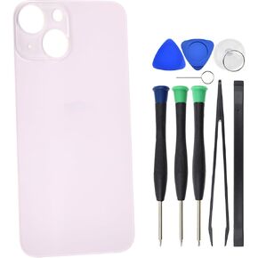 Back Glass for iPhone 13 mini A2628 A2481 A2626 Replacement with Pre cut Adhesive - 5.4" Pink