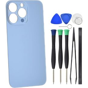 Blue Back Glass Replacement for iPhone 13 Pro with pre-Cut Adhesive