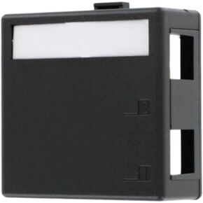 Leviton 41089-2EP QuickPort Surface Mount Housing, 2-Port, Black, Includes 1 Blank QuickPort Insert