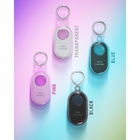 4 Pack Smart Tag 2 Case for Samsung Galaxy Smart Tag 2 with Key Ring, TPU Waterproofing, GPS Tracker Tags Holder, Use for Child, Keys, Dog Tracker Tag, Luggage, Pets (Pink/Blue/Black/Transparent)