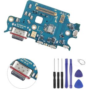 USB Charging Port for Samsung Galaxy S22 Plus 5G SM-S906U S906U Dock Connector for Galaxy S22+ 5G Charging Port Flex Cable Replacement with Repair Tools