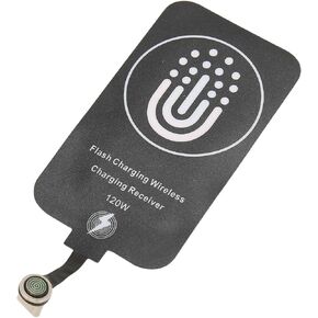 Wireless Charging Receiver, 120W Type C Magnetic Dual Purpose Wireless Charging Adapter 10W Thin Wireless Charging Receiver for Galaxy A51 A40 A20E