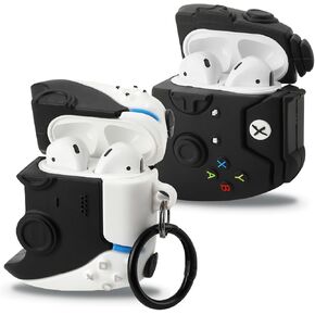 [2Pack] Gedicht for Airpods 2nd Generation Case, Funny 3D Cartoon Game Controller Console Design Silicone Soft Cases for Airpods Case 2nd/1st Gen, with Keychain Kids Women Men for Airpods Case