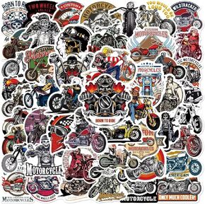 100pc Cool Motorcycle Stickers, Amazing Waterproof Vinyl Motorcycle Stickers. Water Bottle Laptop Luggage Helmet, Various in Saudi Arabia