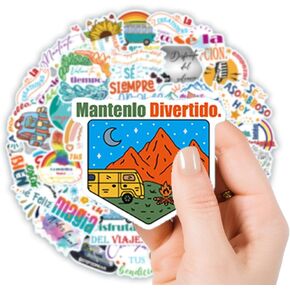 300pcs Spanish Inspirational Stickers for Teens Adults Kids Teachers | Motivational Decals | Positive Quote Stickers for Journaling Scrapbook,Water Bottles, Laptop | Reward Sticker