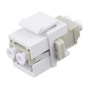 25-Pack LC Fiber Optic Coupler Keystone Jack Modular for Patch Panels and Wall Plates Fiber Optic Cable Adapter LC Duplex Multimode
