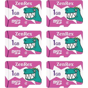 1GB Pack of 1, 6 Count Micro SD C4 Memory Card for Camera Tablet Smartphone with Adapter