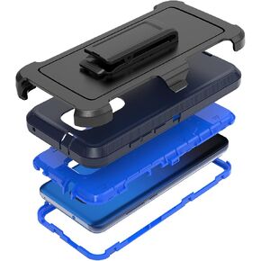 TENCO Compatible with Moto G Play 2021 Case with Screen Protectors Heavy Duty Rugged Shockproof Full Body Protection Kickstand Case with Belt Clip Holster Black Motorola Moto G Play 2021 6.5in
