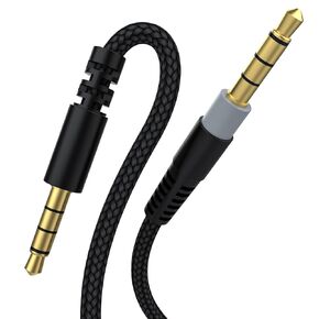 Saipomor Cloud MIX Audio Cable 3.5mm AUX Cord Compatible with Kingston Hyperx Cloud Alpha and Kingston Hyperx Cloud Mix Gaming Headphones-5ft