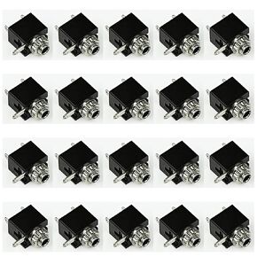 CESS 2.5mm TS Socket PCB Panel Mount for 2.5mm Audio Plug (20 Pack)