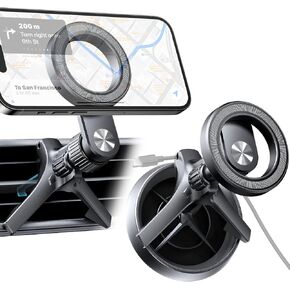 APPS2Car for MagSafe Vent Phone Mount, Magnetic Phone Holder for All Car, Magnetic Car Mount, Air Vent Car Phone Mount for iPhone 14/13/12 Series, Charging Not Supported in Kuwait