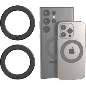 Scosche MPLTMSPCH2-2PK MagicRing™ Magnetic Adapter Ring for MagSafe Phone Mount, Accessories and Wireless Charging, Metal Sticker Converter Compatible with iPhone, Galaxy and Android, Pack of 2