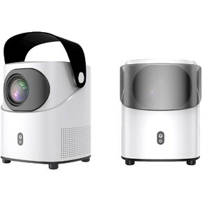 Unitedtime Projector with WiFi and Bluetooth Native 1080p Support 4K 12000 Lumens Portable Integrated Folding Handheld bracket, for Home Theater Support HDMI, USB, PC, TV Box, iOS & Android Phone