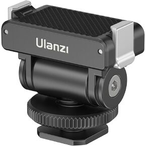ULANZI Hot Shoe Cold Shoe Adapter Mount with 1/4'' Mount, Magnetic Quick Mount, 180° Tilt Adjustable, Universal Camera Accessory for for DJI OSMO Action 3/4