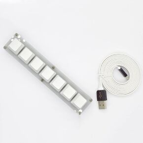 LICHIFIT 7 مفاتيح لوحة المفاتيح واجهة USB لوحة مفاتيح ميكانيكية صغيرة مخصصة ماكرو لـ Sayobot OSU