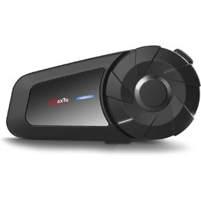 Maxto Motorcycle Bluetooth Headset, MX1 2-Riders 800M universal Intercom Communication Systems, HiFi Stereo Sound/IPX6 Waterproof/Call Music Control, Motorcycle Helmet Speaker-Intercom-Headset(1 pack)