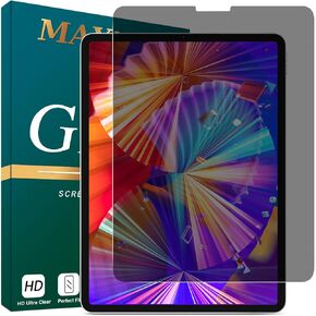 MAYtobe [1-Pack Privacy Screen Protector Designed for iPad Pro 12.9 Inch (6th/5th/4th/3rd/2nd/1st Generation) Tempered Glass, No Bubbles, Anti Scratch, Easy to Install