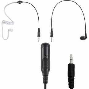 1 Pin Ptt Surveillance Headset Listen and Talk Acoustic Tube Radio Earpiece Ear Picec Mic Headphone for Cobra Microtalk Micro Talk Walkie Talkie cx112 cxt195 px650 px655 rx385 rx680 pr4750