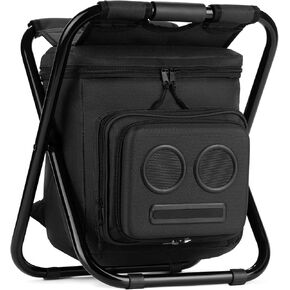 Backpack Cooler Chair with Speakers. 20-Watt Bluetooth Speakers for Parties/Festivals/Boat/Beach/Camping. Rechargeable, Works with iPhone & Android.