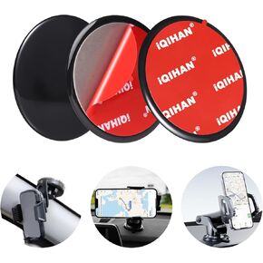 2pcs Dashboard Pad Mounting Disk for Suction Cup, Heat Resistant Adhesive Disc for Car Phone Mount Sat Nav Dash Camera Windshield Sucker Holder, GPS, Tablet, Phone Bracket Base - 95mm (3.74")