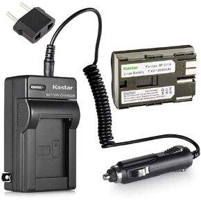 Kastar Battery and Charger Replacement for BP-511 BP-511A and EOS 5D 10D 20D 30D D30 D60 ZR60 ZR70 ZR80 ZR85 ZR90 MV600i MV630i MV650i MV700 MV700i MV730i MV750i FV100 FV200 FV300 FV400 FVM1 FVM10